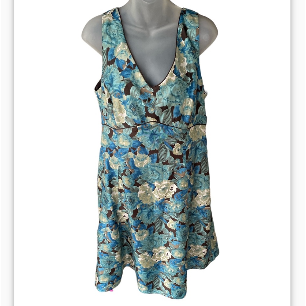 R&M Richards Floral Jacquard Fit & Flare Dress – Size 16 NWT